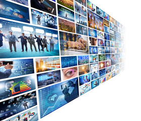 Collage of various business concepts