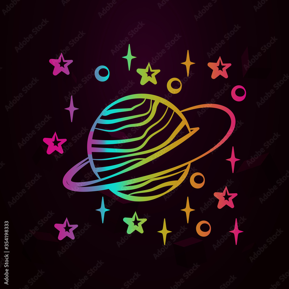 Aufkleber planet nolan icon simple thin line, outline vector of space icons for ui and ux, website or mobile a