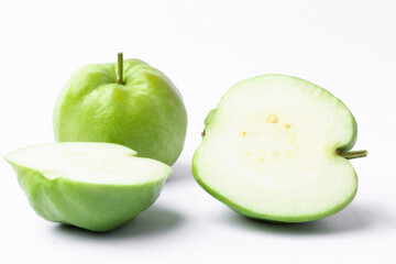 fresh Guava fruit on white 