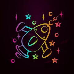 Spaceship nolan icon Simple thin line, outline vector of space icons for ui and ux, website or mobile application