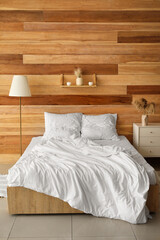 Interior of modern stylish bedroom