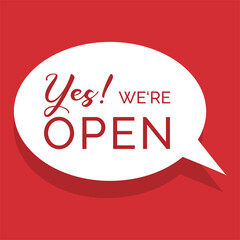 Sign Yes We are Open Coronavirus Covid 19