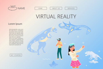 Web page template VR technology