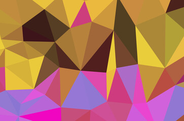 Creative design yellow template random bright colors low poly background