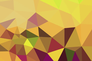 Creative design yellow template random bright colors low poly background