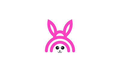 Fototapeta na wymiar Rabbit vector Logo template and animal icon design