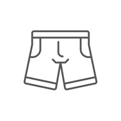 Travel shorts vector icon symbol traveling apparel isolated on white background