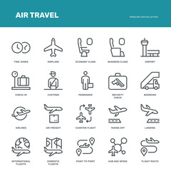 Air Travel Icons.