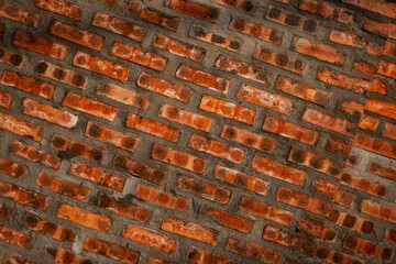 Orange brick wall texture background