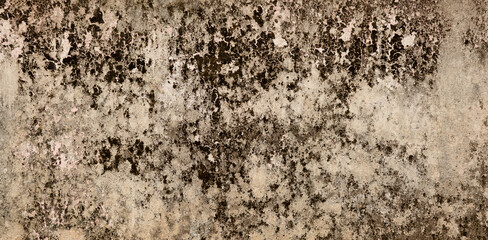 Grunge wall texture background. Paint cracking off dark wall