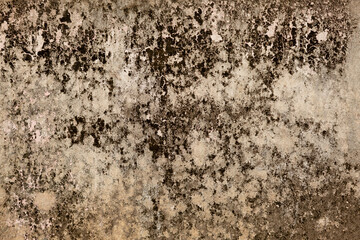 Grunge wall texture background. Paint cracking off dark wall