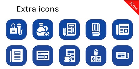 Modern Simple Set of extra Vector filled Icons