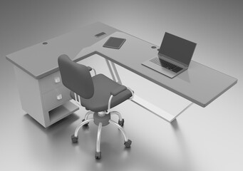 3d render of a modern meeting room scene business wallpaper background