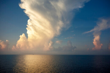 clouds connect with the sea