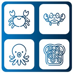 Set of squid icons