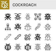 cockroach simple icons set