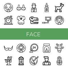 Set of face icons