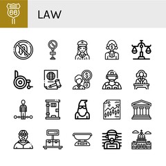 law icon set