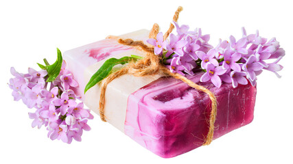 Handmade soap with lilac aroma