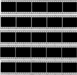 Black and White 35mm Negative Film Strips