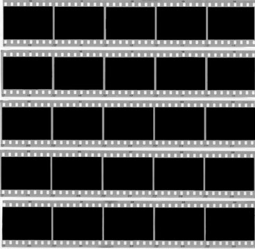 Black and White 35mm Negative Film Strips