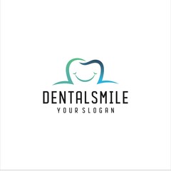 dental smile vector logo design graphic template
