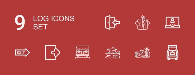 Editable 9 log icons for web and mobile