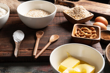 ingredients to make homemade cookies at home