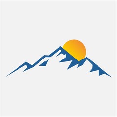 Mountain vector icon design template