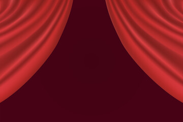 Luxurious and elegant red curtain background