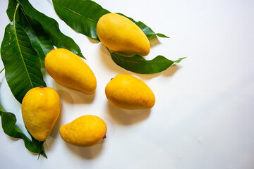 mango on a wooden table