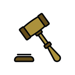 Hammer Judge Illustration