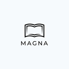 Fototapeta premium Abstract book logo design template