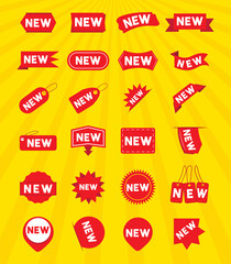 Tags set. Vector badges and labels design.