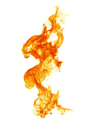 Fire flames on a white background.
