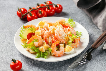 Seafood caesar salad