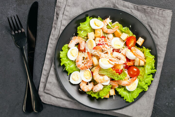 Seafood caesar salad