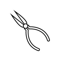 pliers line icon