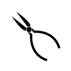 black pliers icon vector