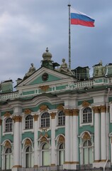 Fototapeta na wymiar Russian flag in Saint Petersburg