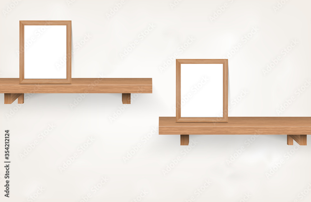 Sticker wooden shelf