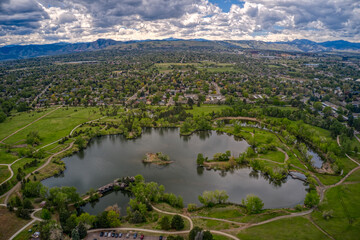 Aerial View of the Denver Suburb of Englewood