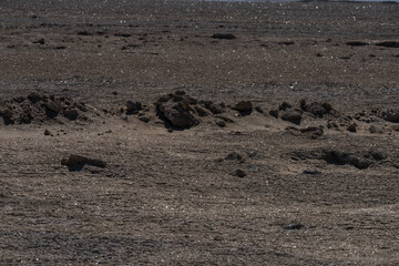 view of dry land in Qinghai, China