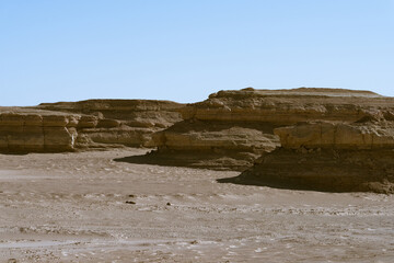 view of dry land in Qinghai, China