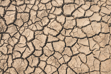 Ground cracks drought crisis environment background.
