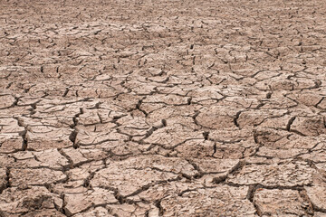 Ground cracks drought crisis environment background.
