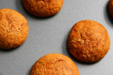 Freshly baked chocolate cookies