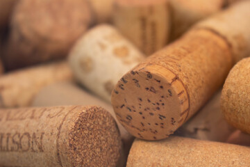 Wine cork in close up