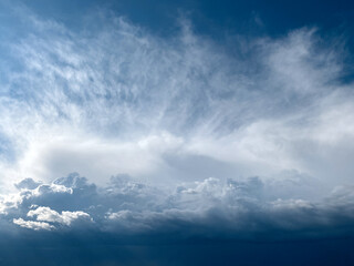 Naklejka premium Dramatic sky with clouds as a background