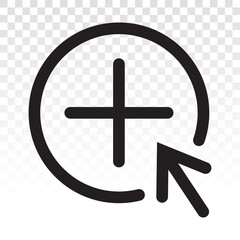 Obraz premium Add item / add friends - Line art icon for apps and websites